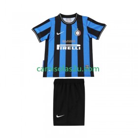 Camisolas de futebol Inter de Milão 2009 2010 Retro Criança Equipamento Principal Manga Curta